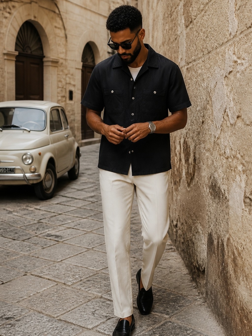 Freenote Cloth Dayton Shirt M Black Herringbone Twill Workshirt Selvedge Japan